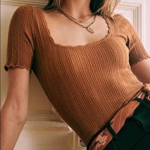 Sezane Anil jumper in coffee size small nwot